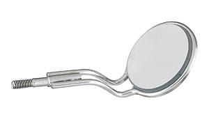 Miltex Size 4 Double-Sided Cone Socket Front-Surface Metal Mouth Mirror, Box of 6 - Miltex Size 4 double-sided cone socket front-surface metal mouth mirror, box - Image 1