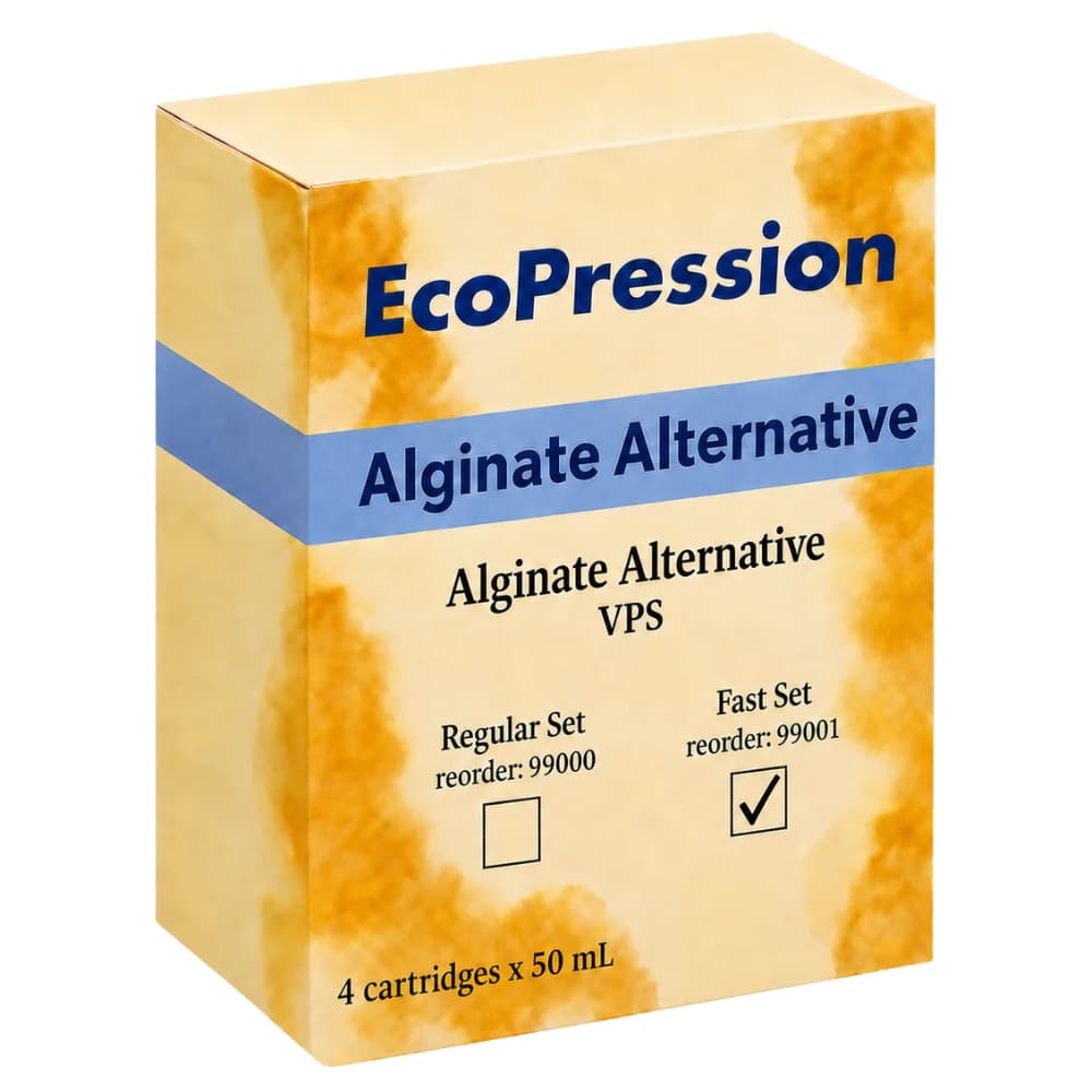 EcoPression VPS Alginate Alternative, Fast Set, 4 x 50ml Cartridges, 1/Pk - EcoPression VPS Alginate Alternative, Fast Set, 4 x 50ml Cartridges, 1/Pk - Image 1