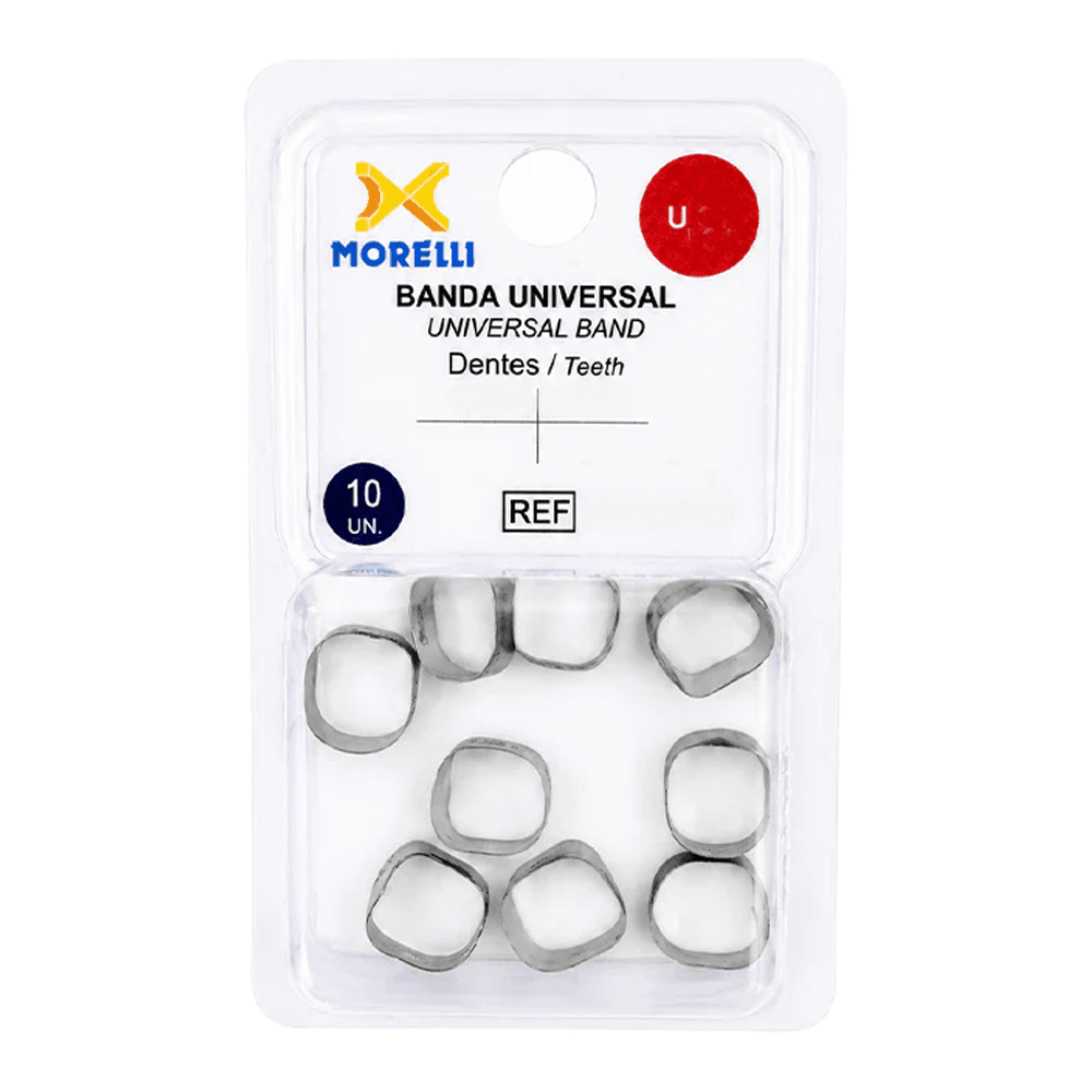 Morelli 36.5mm Stainless Steel Maxillary Molar Band, Upper, 10/Pk - Morelli 36.5mm Stainless Steel Maxillary Molar Band, Upper, 10/Pk - Image 1