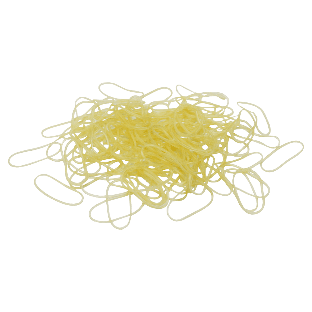 Morelli 3/4" Amber Latex Intraoral Elastic Ties, Medium, Mint Flavored, 1000/Pk - Morelli 3/4" Amber Latex Intraoral Elastic Ties, Medium, 1000/Pk - Image 1