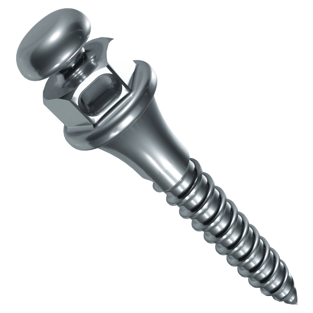 Morelli Titanium Button Head Self-Drilling Mini Screw, Ø1.5mm x 8mm, 2mm Collar, 1/Pk - Morelli Titanium Button Head Self-Drilling Mini Screw, Ã1.5mm / 8mm / 2mm Collar, 1/Pk - Image 1