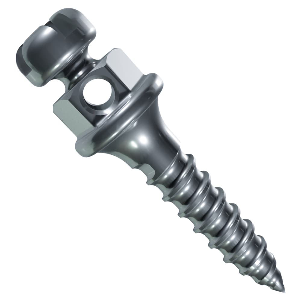 Morelli Titanium Self-Drilling Mini Screw with Bracket Head CW, Ø1.5mm x 6mm, 1mm Collar, 1/Pk - Morelli Titanium Self-Drilling Mini Screw with Bracket Head CW, Ã1.5mm / 6mm / 1mm Collar, 1/Pk - Image 1
