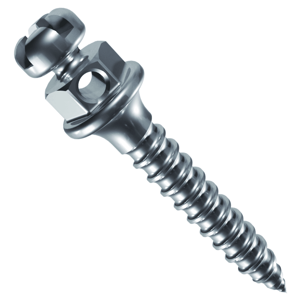 Morelli Titanium Self-Drilling Mini Screw with Bracket Head CW, Ø1.5mm x 8mm, 1mm Collar, 1/Pk - Morelli Titanium Self-Drilling Mini Screw with Bracket Head CW, Ã1.5mm / 8mm / 1mm Collar, 1/Pk - Image 1