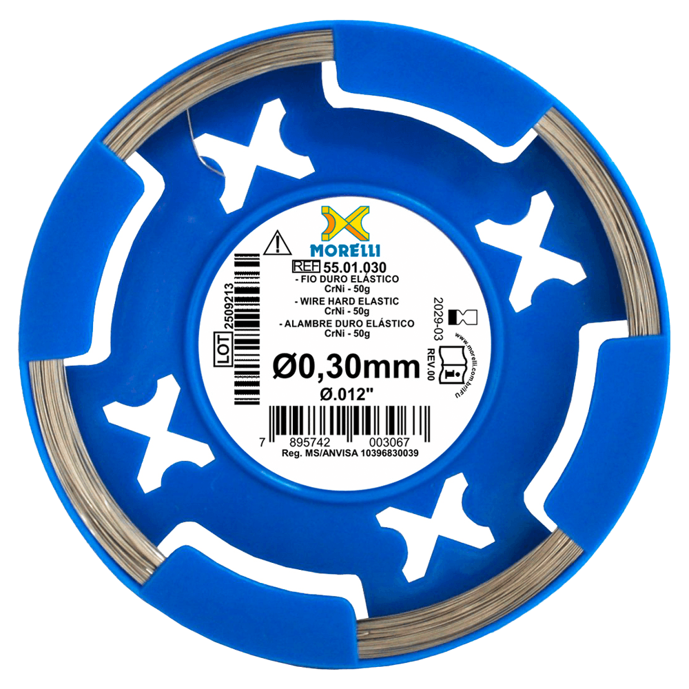 Morelli 0.012" Stainless Steel CrNi Round Retainer Wire, Hard, 1/Pk - Morelli Ã.012" Stainless Steel CrNi Round Retainer Wire, Hard, 1/Pk - Image 1