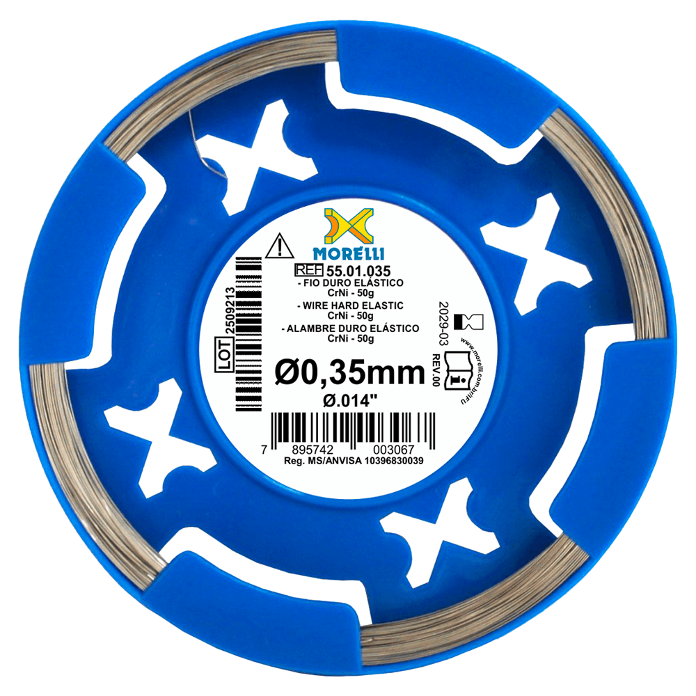 Morelli 0.014" Stainless Steel CrNi Round Retainer Wire, Hard, 1/Pk - Morelli Ã.014" Stainless Steel CrNi Round Retainer Wire, Hard, 1/Pk - Image 1