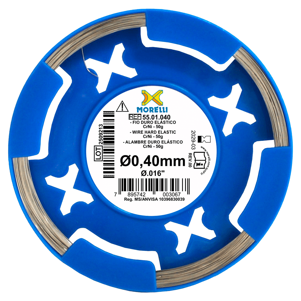 Morelli 0.016" Stainless Steel CrNi Round Retainer Wire, Hard, 1/Pk - Morelli Ã.016" Stainless Steel CrNi Round Retainer Wire, Hard, 1/Pk - Image 1