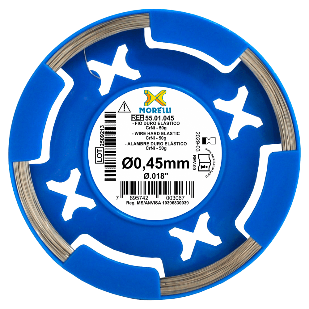 Morelli 0.018" Stainless Steel CrNi Round Retainer Wire, Hard, 1/Pk - Morelli Ã.018" Stainless Steel CrNi Round Retainer Wire, Hard, 1/Pk - Image 1