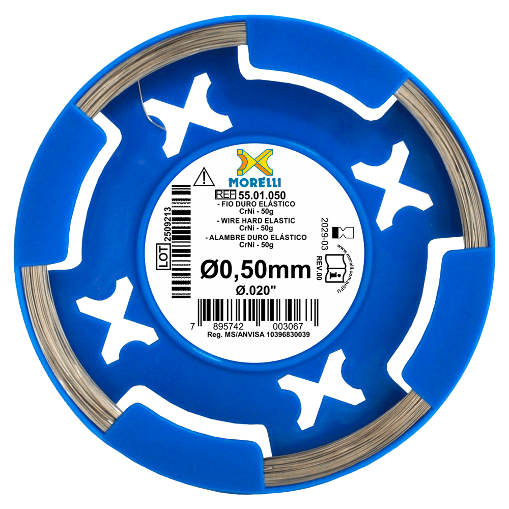 Morelli 0.020" Stainless Steel CrNi Round Retainer Wire, Hard, 1/Pk - Morelli Ã.020" Stainless Steel CrNi Round Retainer Wire, Hard, 1/Pk - Image 1