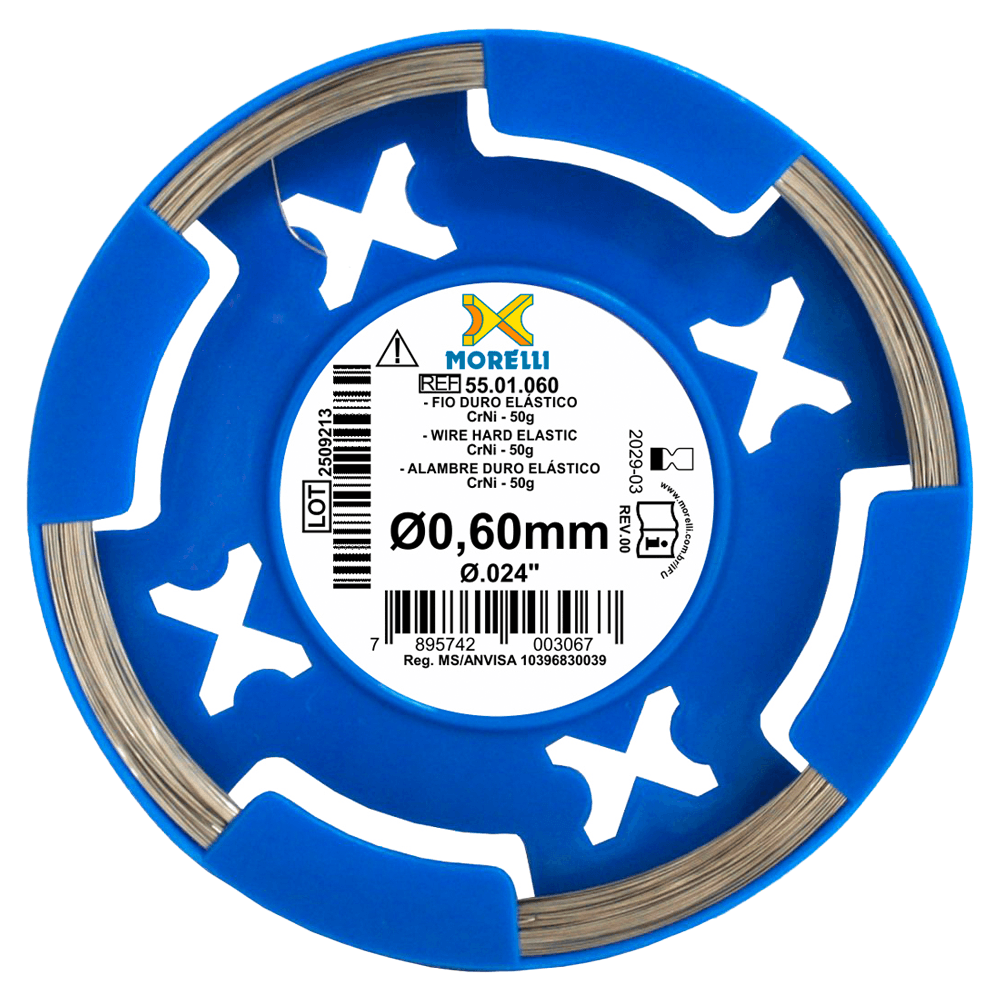 Morelli 0.024" Stainless Steel CrNi Round Retainer Wire, Hard, 1/Pk - Morelli Ã.024" Stainless Steel CrNi Round Retainer Wire, Hard, 1/Pk - Image 1