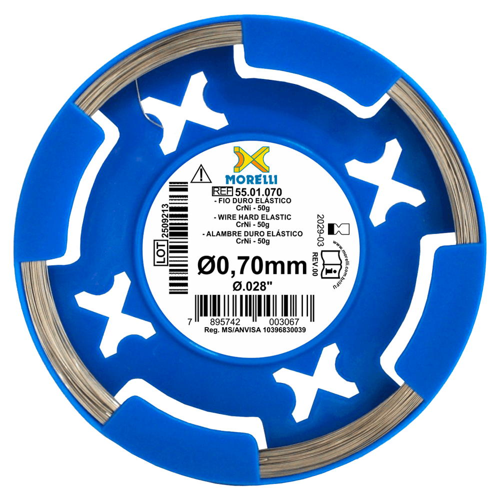 Morelli 0.028" Stainless Steel CrNi Round Retainer Wire, Hard, 1/Pk - Morelli Ã.028" Stainless Steel CrNi Round Retainer Wire, Hard, 1/Pk - Image 1