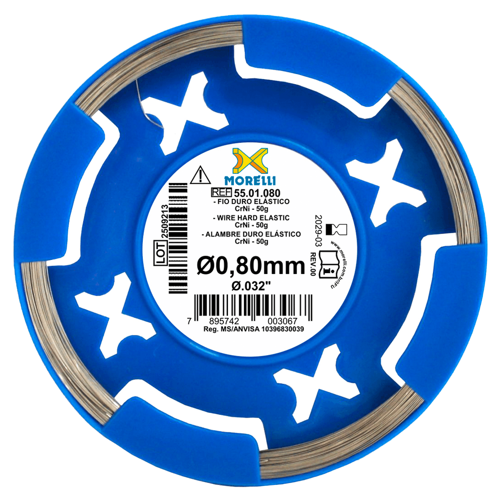 Morelli 0.032" Stainless Steel CrNi Round Retainer Wire, Hard, 1/Pk - Morelli Ã.032" Stainless Steel CrNi Round Retainer Wire, Hard, 1/Pk - Image 1