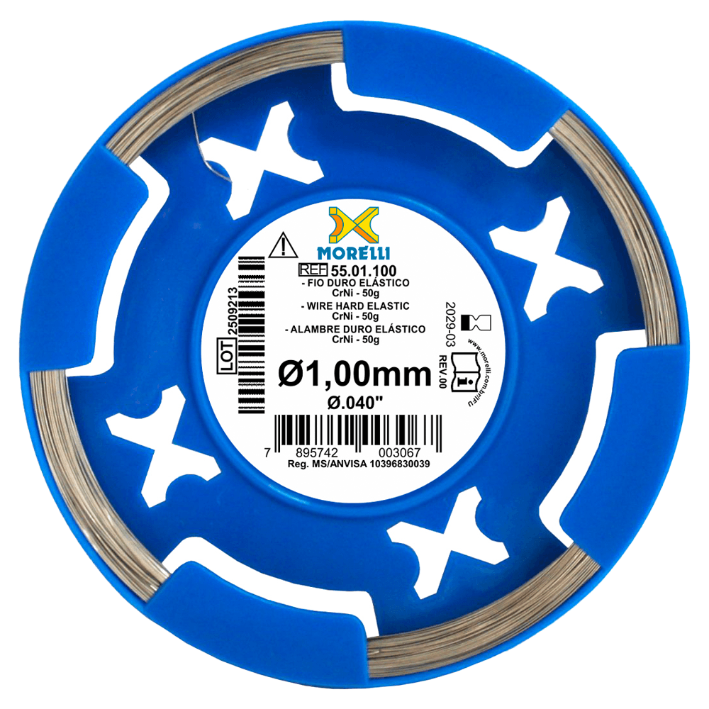 Morelli 0.047" Stainless Steel CrNi Round Retainer Wire, Hard, 1/Pk - Morelli Ã.047" Stainless Steel CrNi Round Retainer Wire, Hard, 1/Pk - Image 1
