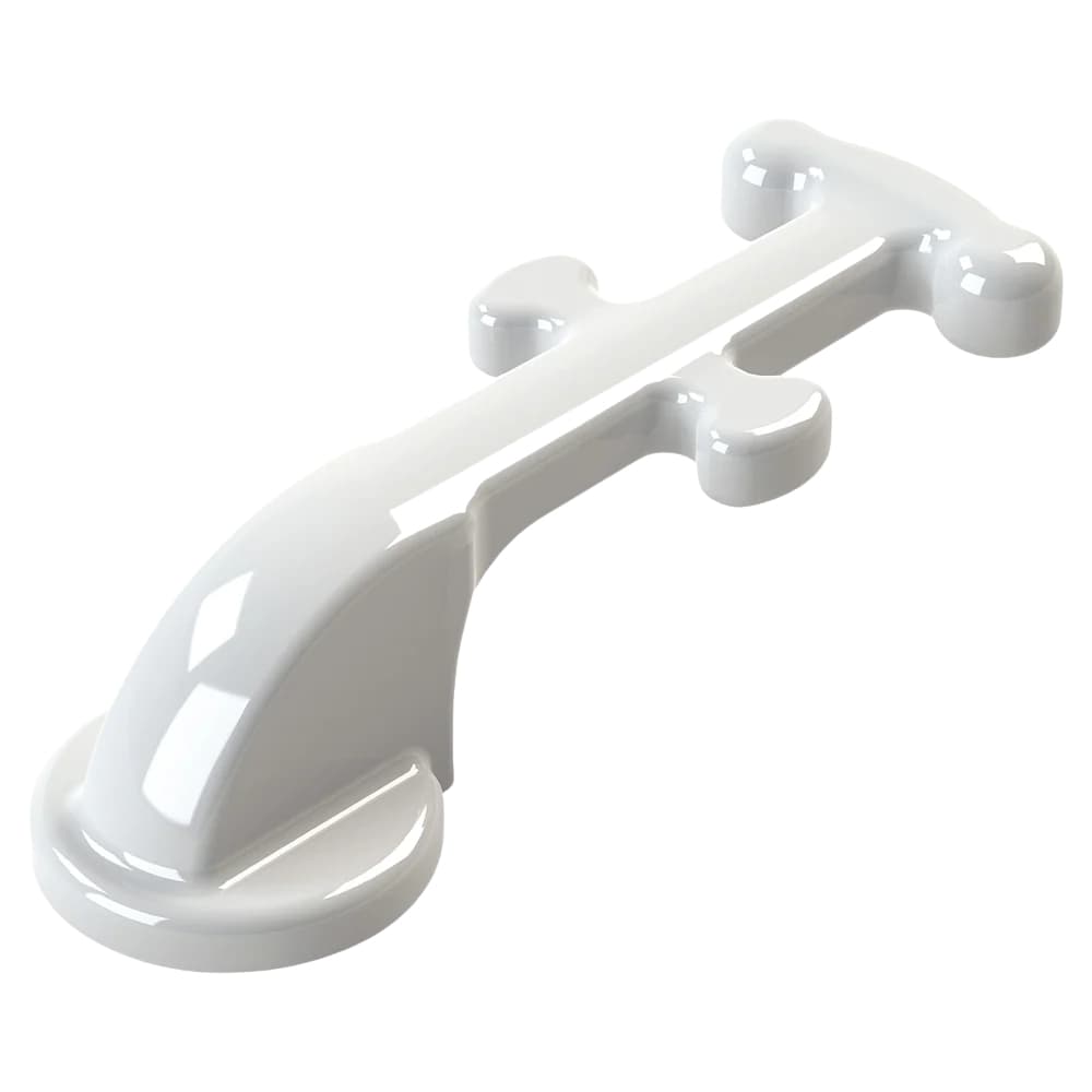 Morelli Ceramic Bondable Double Hooks, White, 1/Pk - Morelli Ceramic Bondable Double Hooks, White, 1/Pk - Image 1