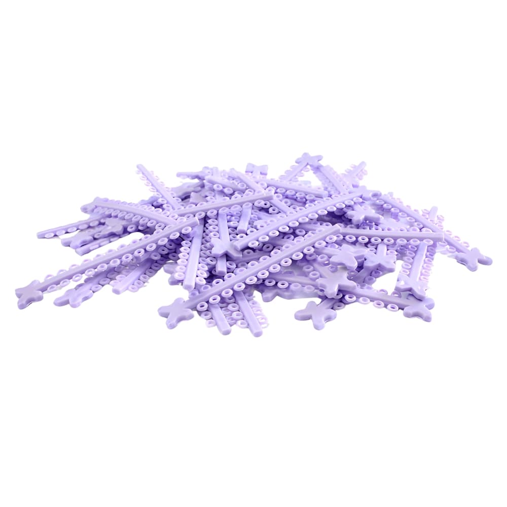 Morelli Elastomeric Ligature Ties, Lilac, 1000/Pk - Morelli Elastomeric Ligature Ties, Lilac, 1000/Pk - Image 1
