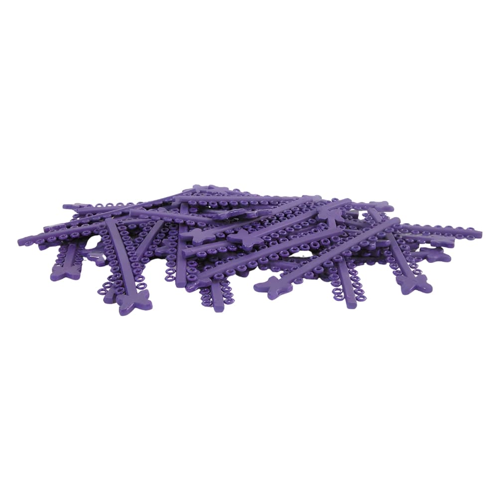 Morelli Elastomeric Ligature Ties, Purple, 1000/Pk - Morelli Elastomeric Ligature Ties, Purple, 1000/Pk - Image 1
