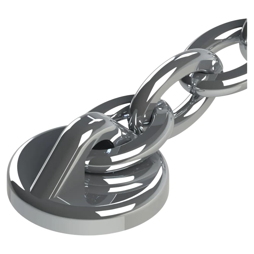 Morelli Stainless Steel Bondable Eruption Hook, 30mm Chain, 10/Pk - Morelli Stainless Steel Bondable Eruption Hook, 30mm Chain, 10/Pk - Image 1