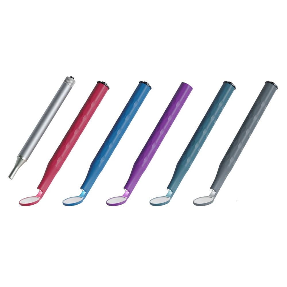 Motranser LED Dental Mirror Intro Kit, Assorted Colors, Single Kit (5 Mirrors + 4 Replacements, 65,000 Lux, with Key) - Motranser LED Dental Mirror Intro Kit, Asst Color, Single Kit. Includes: - Image 1