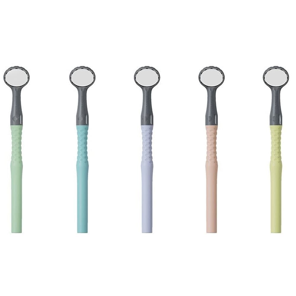 Motranser HVE Suction Dental Mirror Intro Kit, Assorted Colors, Single Kit (5 Mirrors & Handles, 4 Replacement Mirrors & Plugs, HVE Adapter & Tubing) - Motranser HVE Suction Dental Mirror Intro Kit, Asst Colors, Single Kit. Includes: - Image 1