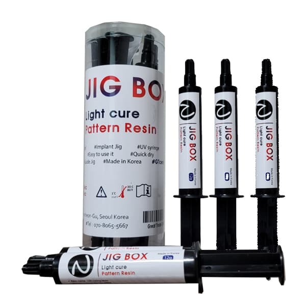 Natrodent Jig Box Light-Curing Pattern Resin, 5 x 12g Syringes, Cures in 3 Minutes - Jig Box Light-Curing Pattern Resin 5x 12g Syringes. Cures in 3 minutes - Image 1