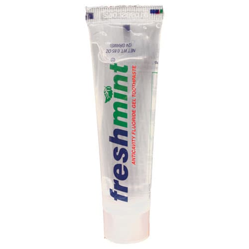 Freshmint Clear Gel Toothpaste, Mint Flavor, Anticavity Fluoride, 0.85 oz Tubes, 144/Bx, 5 Bx/Cs - Freshmint Clear Gel Toothpaste, Mint Flavor, 0.85 oz Tubes, 144/bx, 5 bx/cs - Image 1