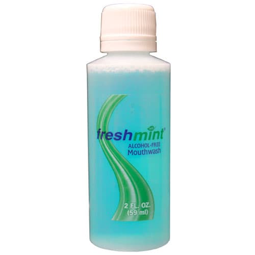 Freshmint Mouthwash, Alcohol-Free, 2 oz Bottles, Case of 96 - Freshmint Mouthwash, Alcohol-Free. Case of 96 - 2 oz Bottles - Image 1
