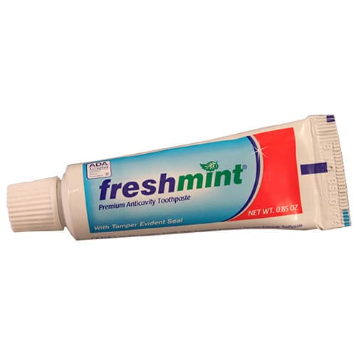 Freshmint Fluoride Anticavity Toothpaste, Mint Flavor, 0.85 oz Tubes, 144/Case - Freshmint Toothpaste Tubes 144/Case - Image 1