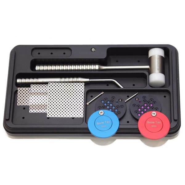 Next Implants Mesh Bone Tack Kit for Guided Bone Regeneration, Includes Mallet, Applicator, Remover Drivers, 3 Titanium Mesh Membranes, 20 Bone Tac Pins, and Cases - Next Implants Mesh Bone Tack Kit. Guided Bone Regeneration, a procedure - Image 1
