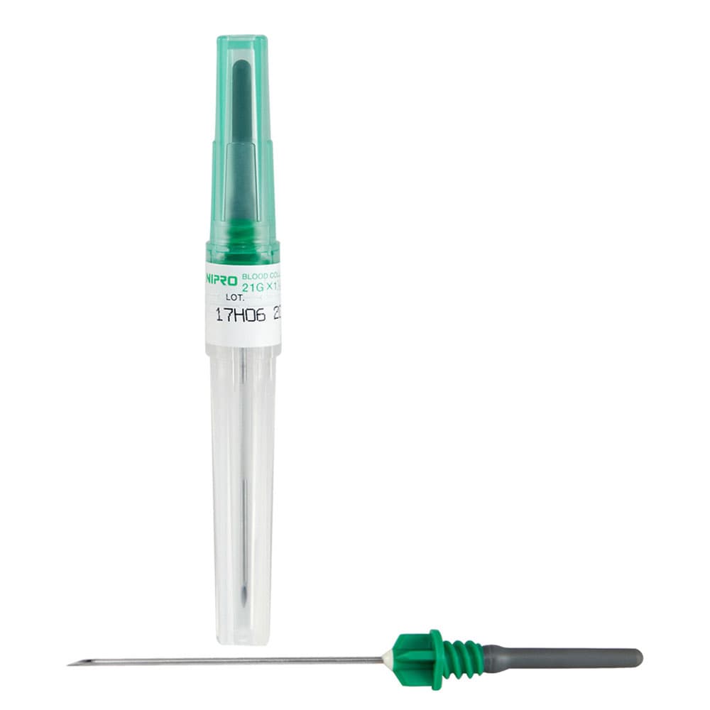 Nipro Blood Collection Needle, 21G x 1.5" (38 mm), 100/Box - Nipro Blood Collection Needle, 21G x 1.5" (38 mm), 100/Box - Image 1