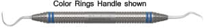 Nordent DuraLite Scaler DE Anterior Sickle Towner #U15-Large and Contra-Angle Hoe #47, Round Handle - Scaler DE Anterior Sickle Towner #U15-Large Contra-Angle Hoe #47 DuraLite ROUND - Image 1