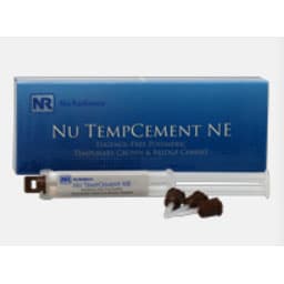 Nu TempCement NE, Non-Eugenol Polymeric Temporary Cement - 1 Syringe Kit (5.5 g Automix Syringe, 8 Tips, Release Agent) - Nu TempCement NE, Non-Eugenol Polymeric Temporary Cement - 1 Syringe Kit - Image 1