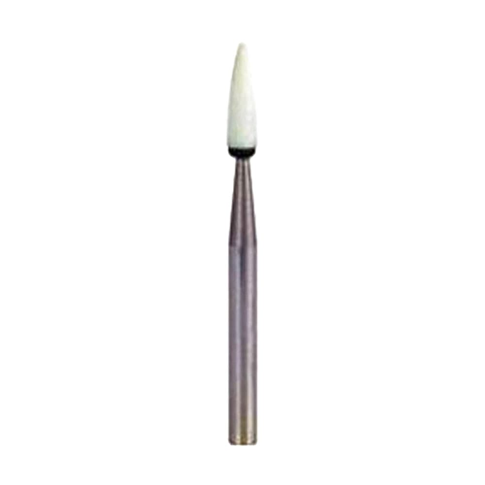 ODS White Aluminum Oxide Finishing Stone, Mounted FL2 Flame FG 025, 12/Pk - ODS White Aluminum Oxide Finishing Stone, Mounted FL2 Flame FG 025, 12/Pk - Image 1