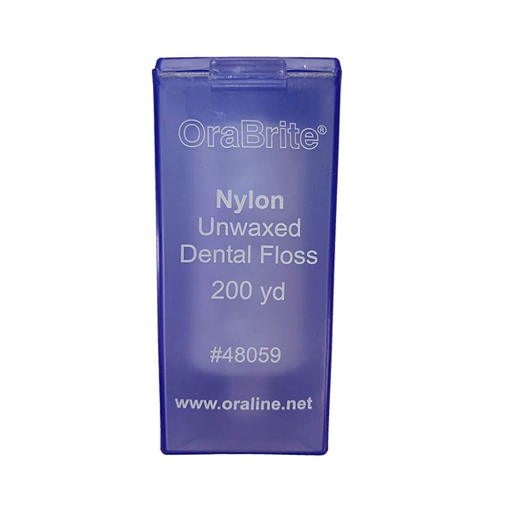 OraBrite Unwaxed Dental Floss Refill, Plain, 200 yds, 72/Case - OraBrite Unwaxed Floss Refill, Plain, 200 yds, 72/cs - Image 1