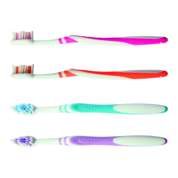 Oraline Premium Adult-W Toothbrush, Wave Profile, 32 Tuft, Assorted Colors, 144/Case - Oraline Premium Adult-W Toothbrush, Wave Profile, 32 Tuft, 4 Assorted Colors - Image 1