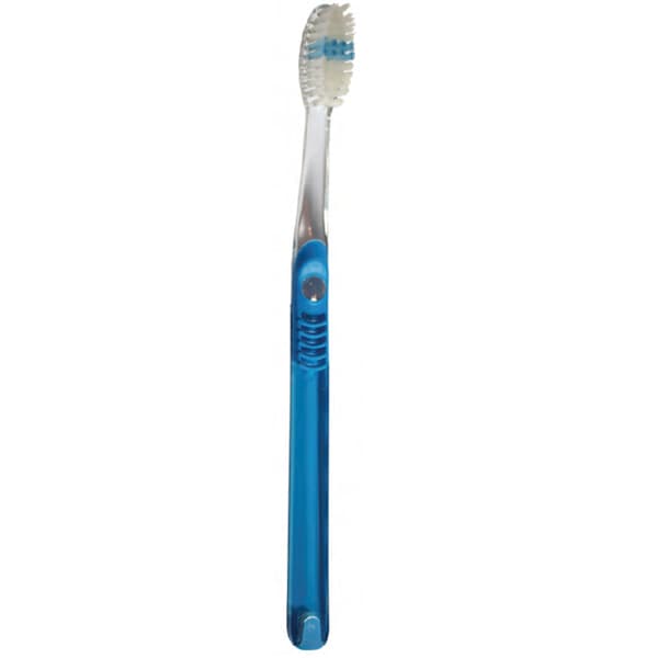 Oraline Clear Grip Premium Adult Toothbrush, 38 Tuft, Angled Handle, Assorted Colors, 72/Case - Oraline Premium Adult Toothbrush, 38 Tuft, Angled Handle, 4 Assorted Colors 72/Case - Image 1