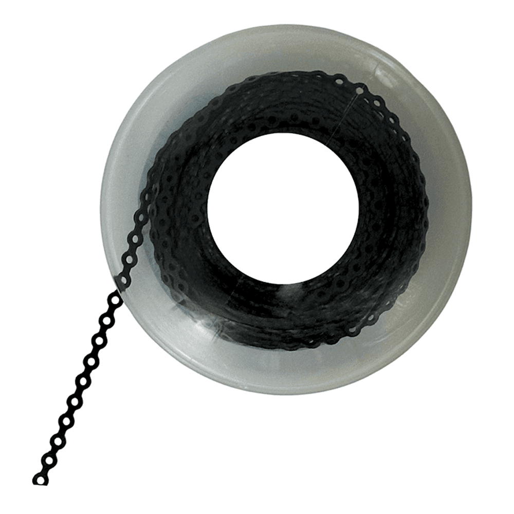 Ortho Shop 15ft Elastomeric Power Chain, Long, Black, Single Spool - Ortho Shop 15ft Elastomeric Power Chain, Long, Black, Single Spool - Image 1