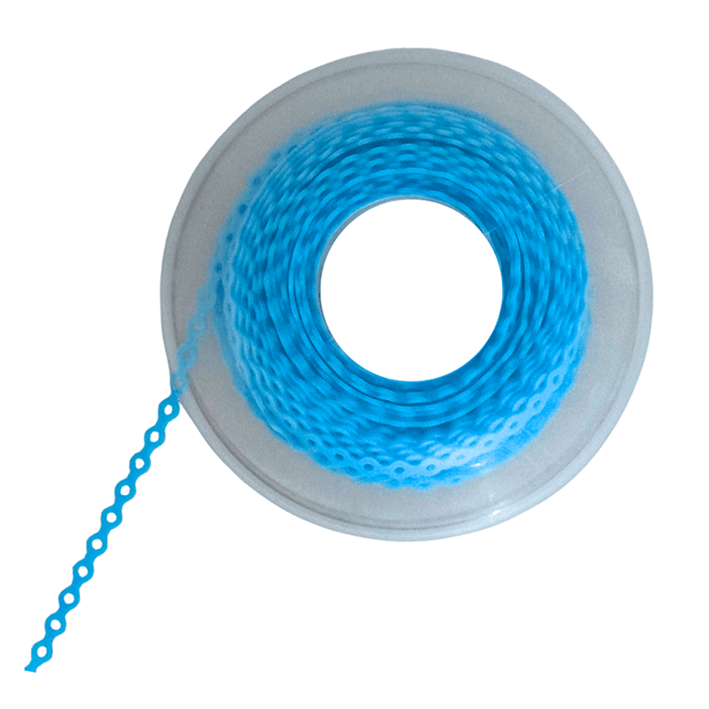 Ortho Shop 15ft Elastomeric Power Chain, Long, Aqua, Single Spool - Ortho Shop 15ft Elastomeric Power Chain, Long, Aqua, Single Spool - Image 1