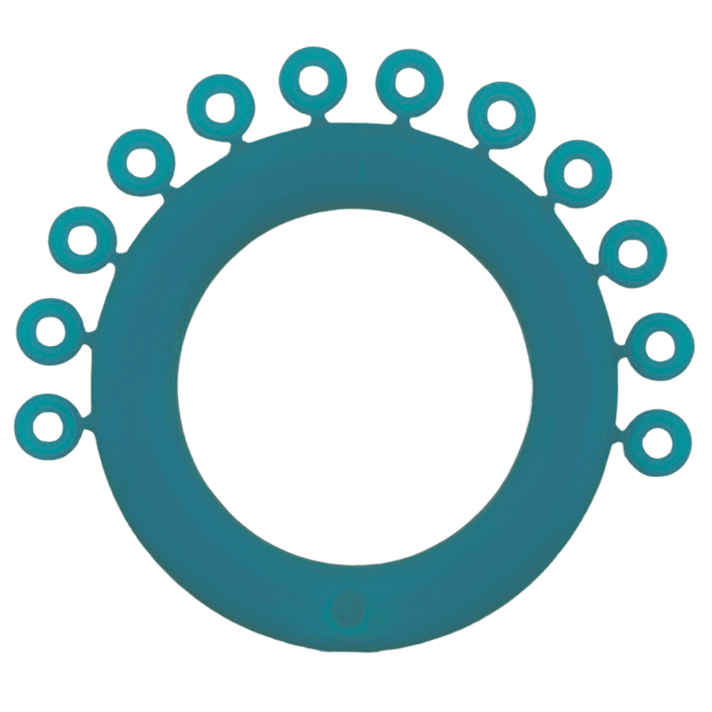 Ortho Shop Mini Ring Ligature Ties, Teal, Latex-Free, 1200/Pk - Ortho Shop Mini Ring Ligature Ties, Teal, 1200/Pk - Image 1