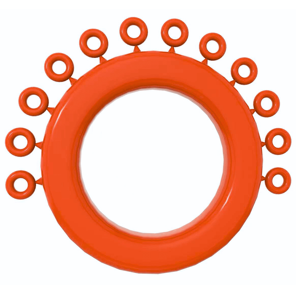 Ortho Shop Mini Ring Ligature Ties, Dark Orange, 1200/Pk - Ortho Shop Mini Ring Ligature Ties, Dark Orange, 1200/Pk - Image 1