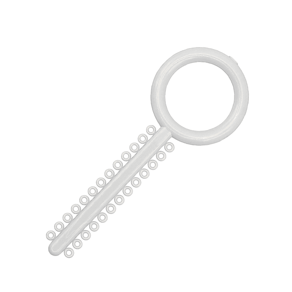 Ortho Shop .120" Diameter Elastic Ligature Ring Ties, White, 1040/Pk - Ortho Shop .120" Diameter Elastic Ligature Ring Ties, White, 1040/Pk - Image 1