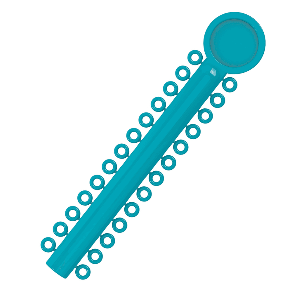 Ortho Shop Elastic Ligature Ties, Teal, 1040/Pk - Ortho Shop Elastic Ligature Ties, Teal, 1040/Pk - Image 1