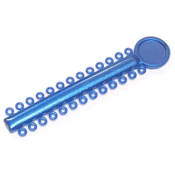 OrthoExtent Orthodontic Ligature Ties, Deep Metallic Blue, 26 Ties per Stick, 1040 Ties per Bag - OrthoExtent Orthodontic Ligature Ties Deep Metallic Blue. 26 ties on each - Image 1