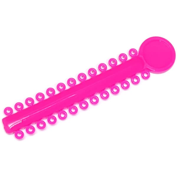 OrthoExtent Orthodontic Ligature Ties, Deep Pink, 26 Ties per Stick, 1040 Ties per Bag - OrthoExtent Orthodontic Ligature Ties Deep Pink. 26 ties on each stick. 1040 - Image 1