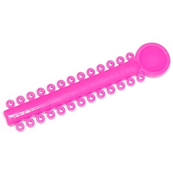 OrthoExtent Orthodontic Ligature Ties, Pink, 26 Ties per Stick, 1040 Ties per Bag - OrthoExtent Orthodontic Ligature Ties Pink. 26 ties on each stick. 1040 ties - Image 1