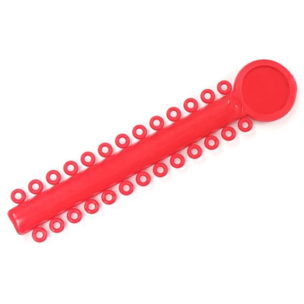 OrthoExtent Orthodontic Ligature Ties, Red, 26 Ties per Stick, 1040 Ties per Bag - OrthoExtent Orthodontic Ligature Ties Red. 26 ties on each stick. 1040 ties - Image 1