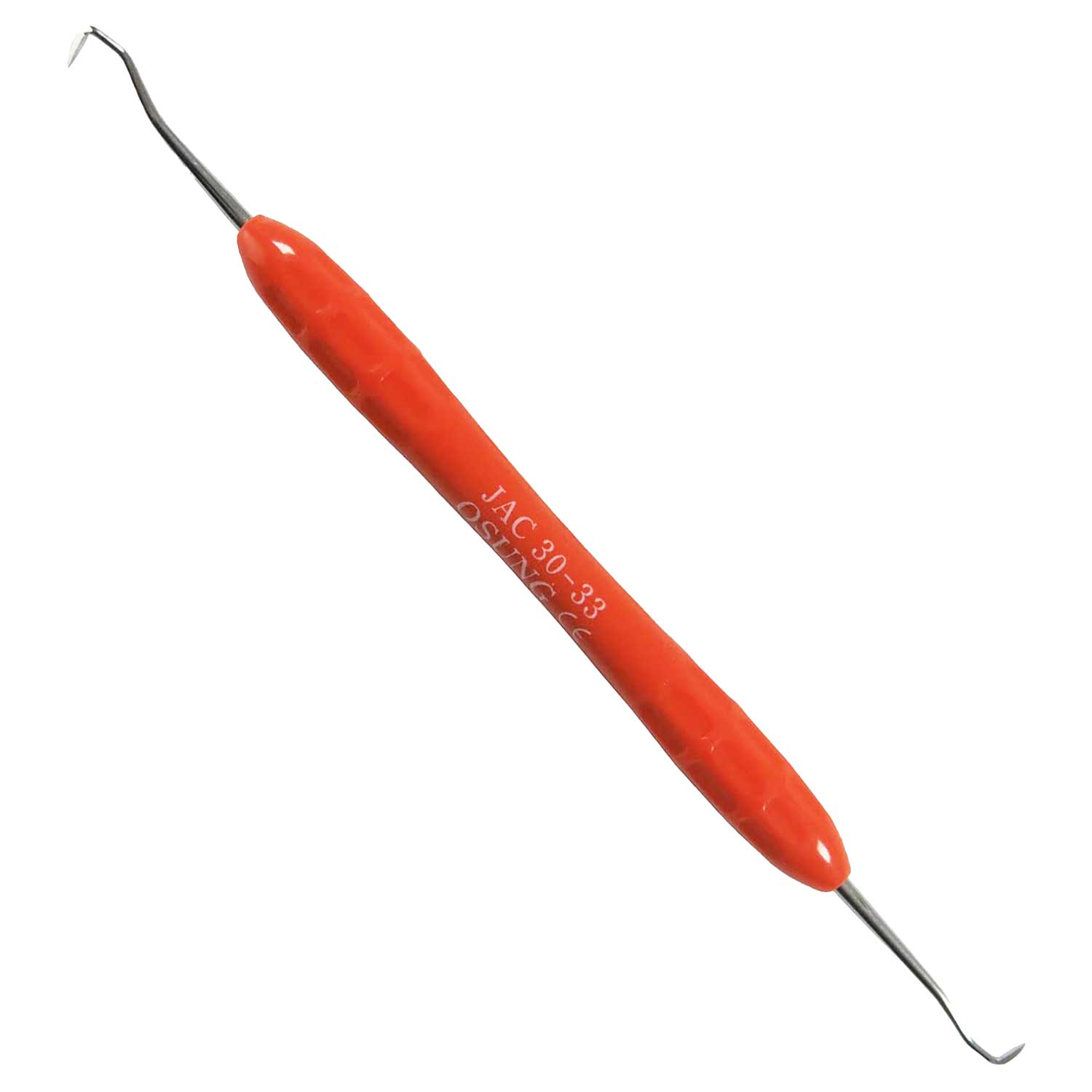 Osung JAC 30-33 Anterior Jacquette Dental Sickle Scaler, Silicone Handle, American Style - Osung JAC 30-33 Anterior Jacquette Dental Sickle Scaler with a Silicone Handle - Image 1