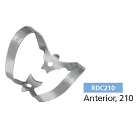 Osung #210 Anterior Wingless Rubber Dam Clamp, Stainless Steel, Single Clamp - Osung #210 anterior wingless rubber dam clamp, stainless steel single clamp - Image 1
