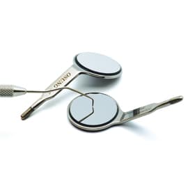Osung #4 Front Surface Double Sided Dental Mirror, Cone Socket, Mirror/Handle Set - Osung #4 Front surface double sided dental mirror, Cone Socket, mirror/handle - Image 1