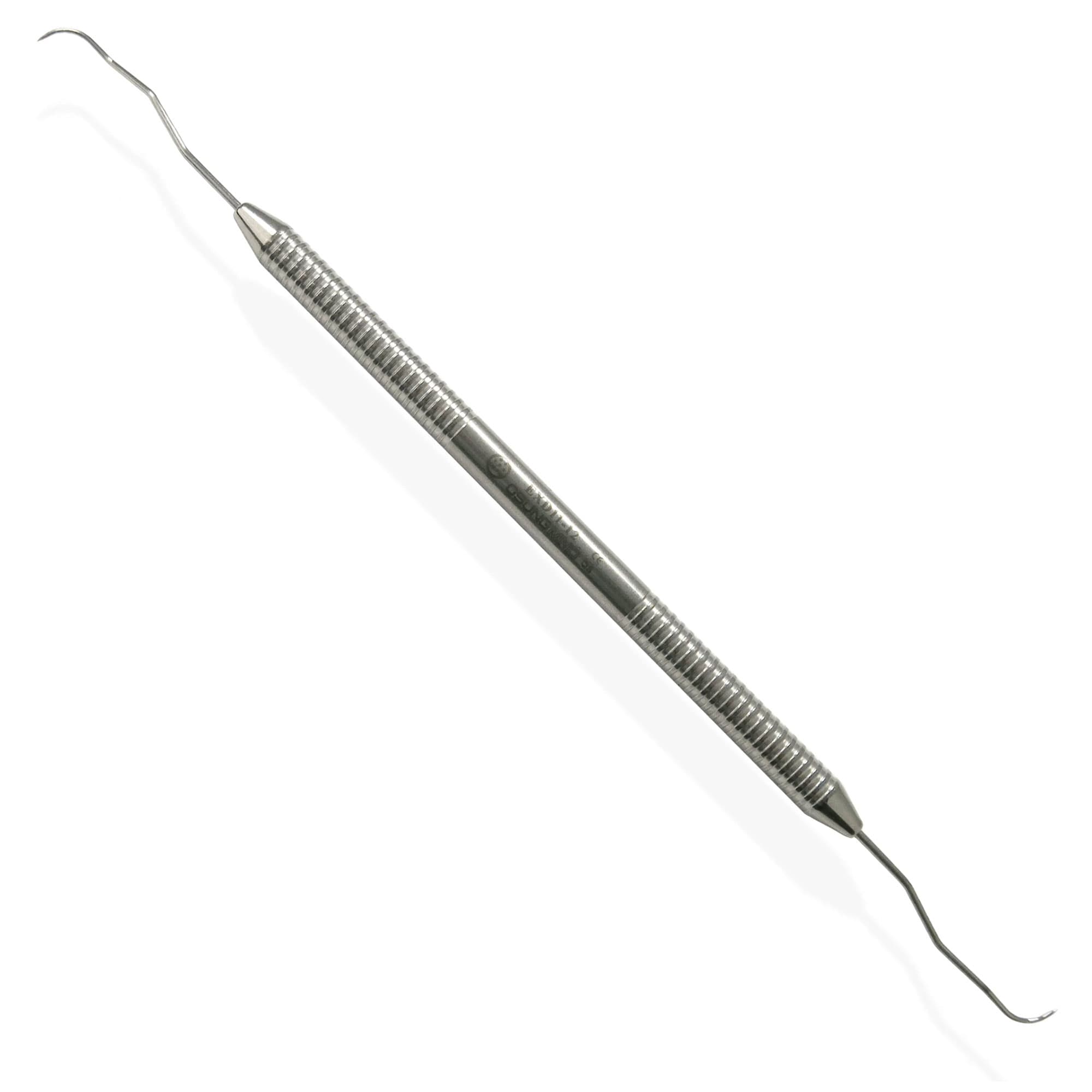 Osung #11-12 Double End Dental Explorer, Stainless Steel Handle, Single Instrument - Osung #11-12 Double End Dental Explorer with a Stainless Steel Handle - Image 1