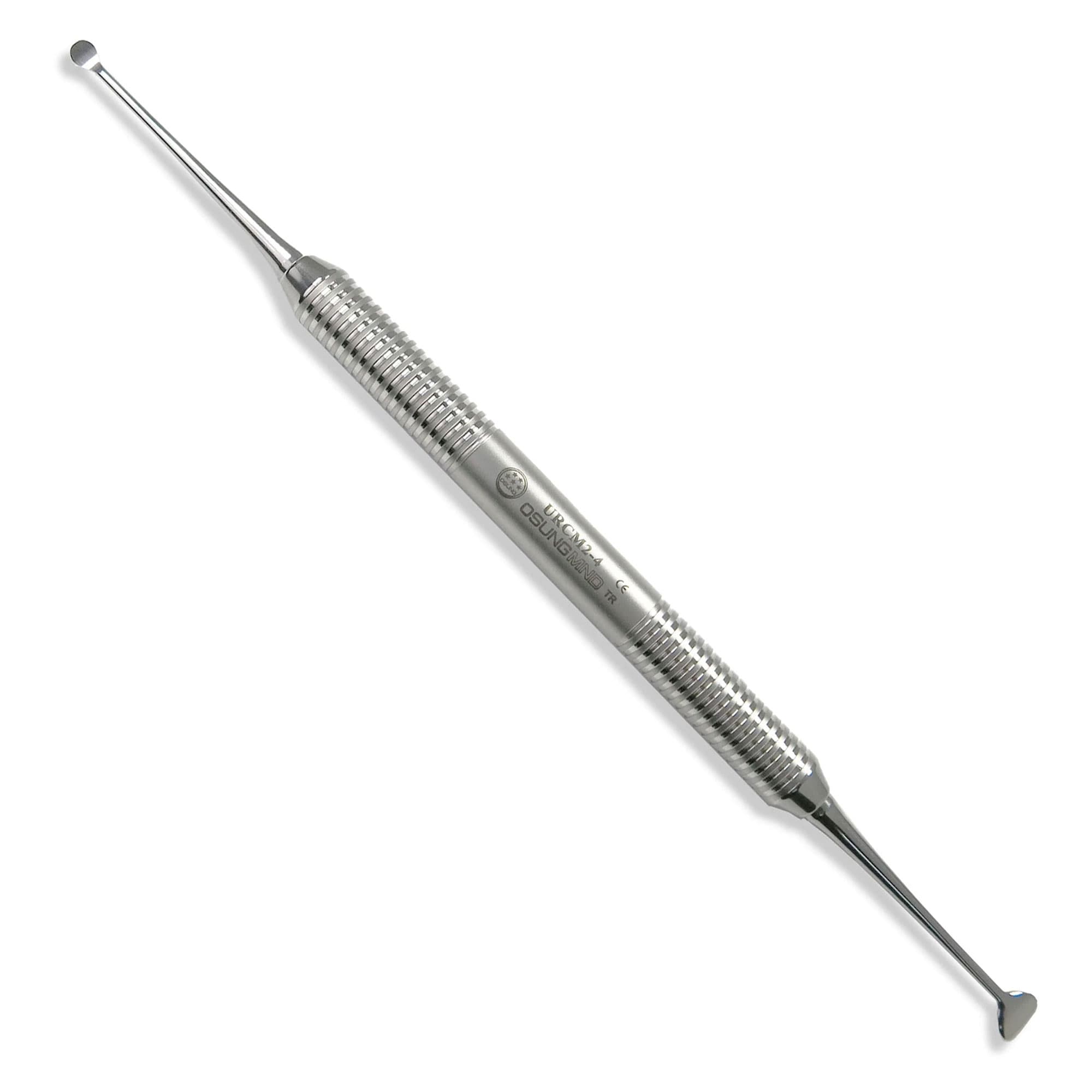 Osung Molt #2-4 Double End Surgical Curette, Stainless Steel Handle - Osung Molt #2-4 Double End Surgical Curette with a Stainless Steel handle - Image 1