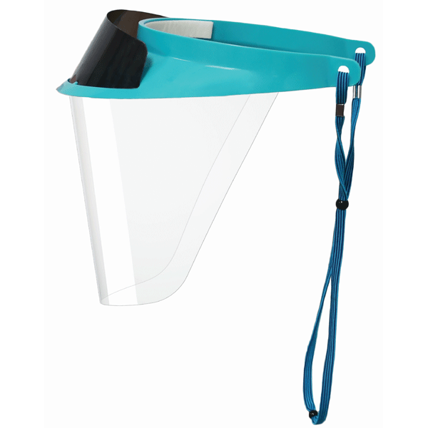 Pac-Dent iVisor Plus Visor and Shield Kit, Standard Size (9 cm), Teal - 1 Visor with Cinch Cord, 3 Face Shields, 2 Mini Shields, 5 Drape-It - iVisor Plus Visor and Shield Kit, Standard Size (9 cm), Teal - 1 Visor - Image 1
